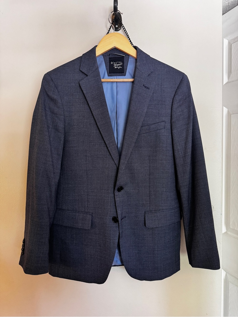 Penguin Men's Navy Blue Two-Button Blazer - Modern Tailored Fit